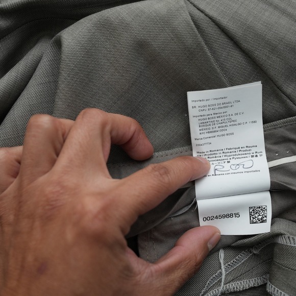 Hugo Boss Dress Pants Men Gray Wool Viscose 34R Measured 33x30.5 - Picture 6 of 13